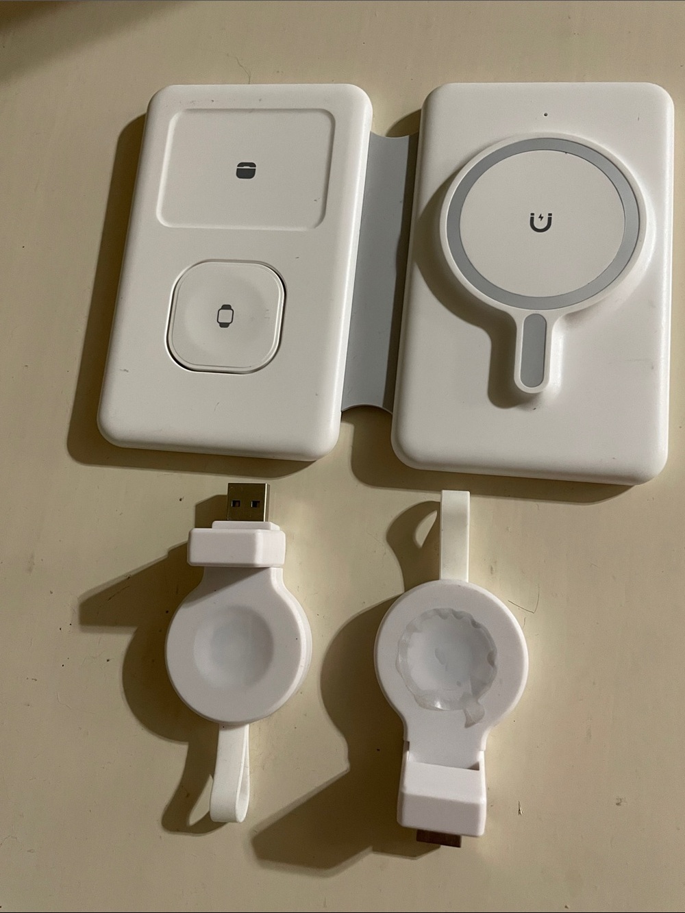 Wireless Magnetic Charging Dock for Wearable Devices - White